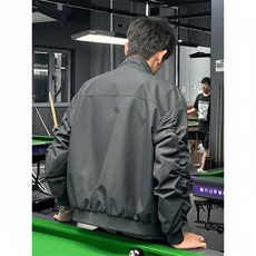 26春装新款美拉德立领飞行夹克boxy廓形休闲百搭外套上衣JK6500，男装夹克，电商A486-1