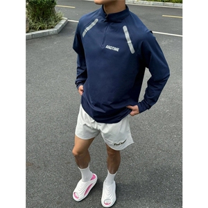 现货美式长袖t恤半拉链速干健身运动训练服807-3-TX05-P35图片
