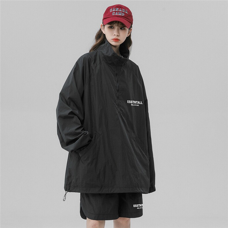 中性风23新款夏季时尚百搭防晒服套装运动两件套TZ612801P70控98,男装防晒衣,电商A268