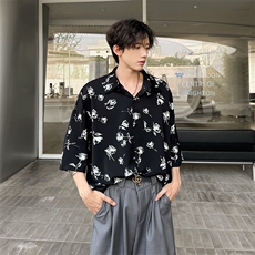 潮男玫瑰花衬衫A071-T20-P38，男装衬衫，电商A071