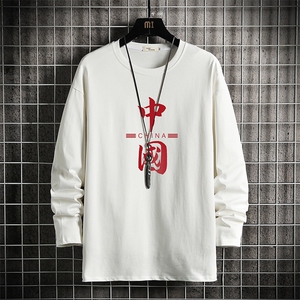 TX3198-P25 加绒款-P35 纯长袖t恤男大码圆领打底衫体恤 网格图片
