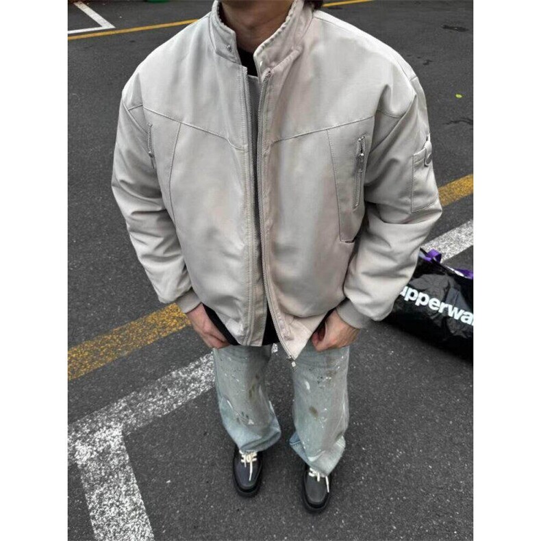 HY205LL-特P69cleanfit飞行夹克男春秋设计感棒球服外套,男装夹克,星座1007（原301D）