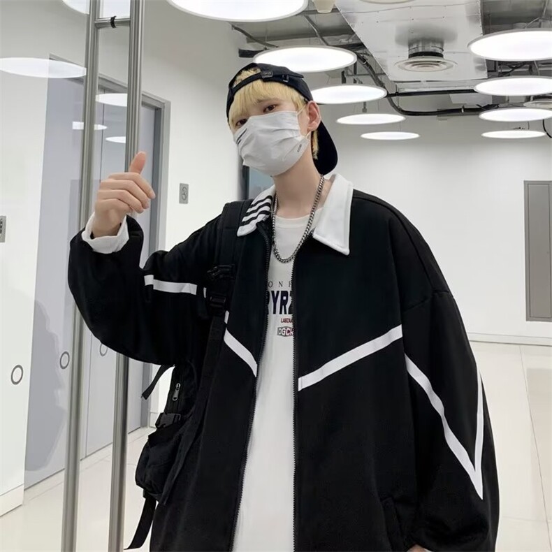 ins港风外套男秋季夹克运动美式棒球服上衣J5087P35,男装夹克,星座1116-2