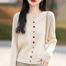 洋气减龄时髦洋气针织开衫外套女装2025春新款高级感别致漂亮上衣，女装羊毛衫，萱芳婷羊绒
