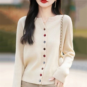 洋气减龄时髦洋气针织开衫外套女装2025春新款高级感别致漂亮上衣图片