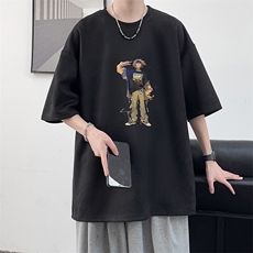 麂皮绒短袖t恤男大码半袖男JD82419-P25，男装T恤，电商A040