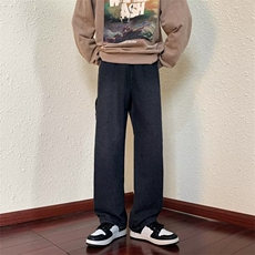 气质男新款牛仔裤慵懒ins简约潮高腰冬季长裤青春流行NZ7139，男装牛仔裤，星座516A