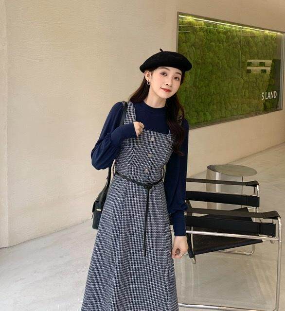 两件套连衣裙，女装连衣裙，E莎