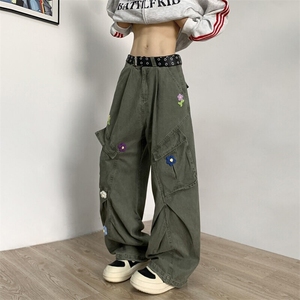 美式高街小众休闲裤男 个性工装百搭宽松长裤子K1428/P75图片
