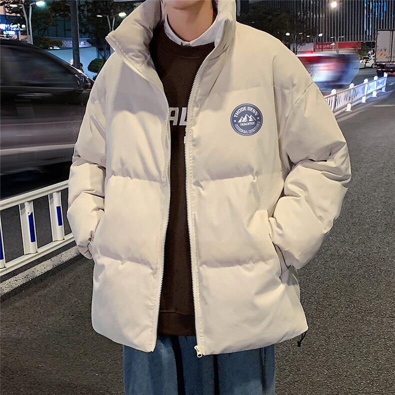 秋冬新款韩版加绒加厚保暖立领宽松棉服外套男MY2050P95控118图片