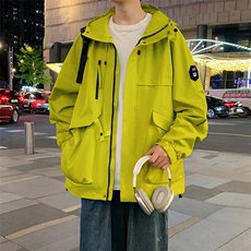 春秋户外冲锋衣男女同款防风防水连帽工装外套登山服夹克2481-P75，男装夹克，星座1403B