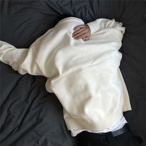 濮院毛衣北极绒纯色简约基础圆领男保暖打底休闲针织衫GJ498P55特图片