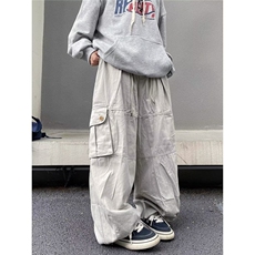 日系复古大口袋重磅工装裤宽松水洗束脚网图1001-1-K263-p55，男装工装外套，星座1001-1