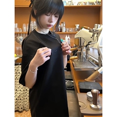XZ1005-1-TTH410-P38圣杯刺绣t恤boxy版型冰感速干重磅正肩短袖，男装T恤，星座1005-1