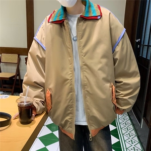 刺绣棒球服外套男秋冬美式复古学院风夹克棉服男图片