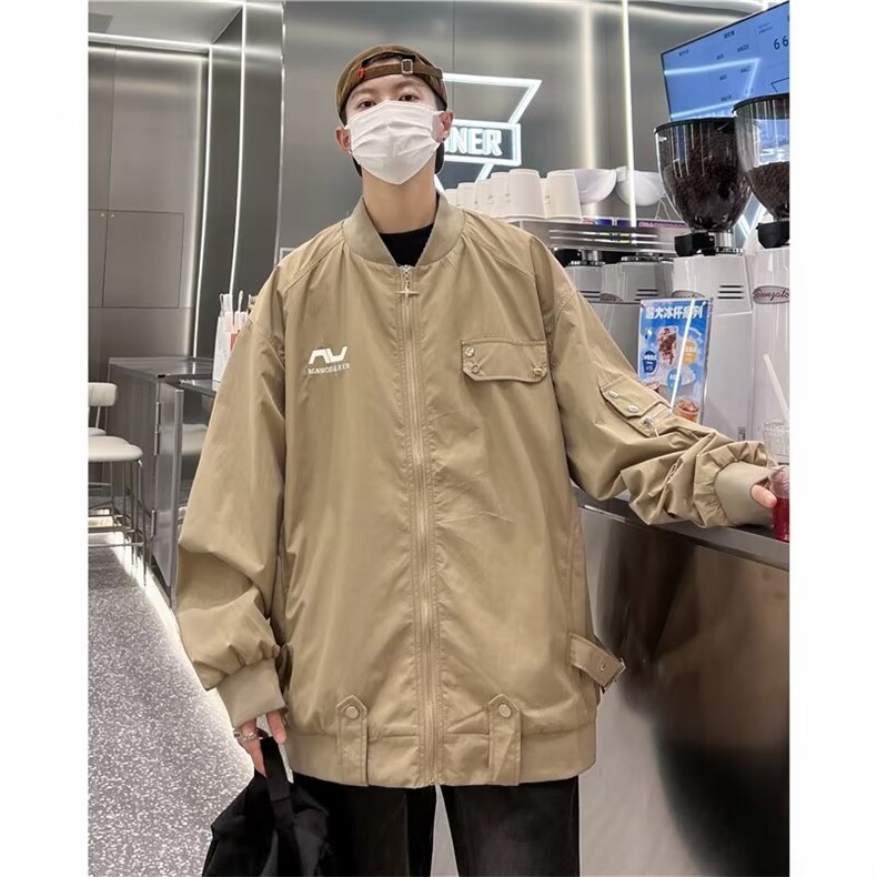 情侣秋季美式Vibe复古翻领牛仔外套男夹克休闲潮牌JK06597-P70,男装夹克,星座308B-2