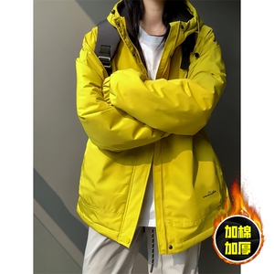 现货5W件冬季三防美式boxy解构连帽雪山冲锋衣棉衣男女棉服厚外套图片