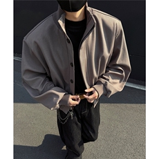 主推美式高街立领棒球服飞行垫肩夹克短款外套男D401特P75，男装夹克，电商A335-1（原A458）