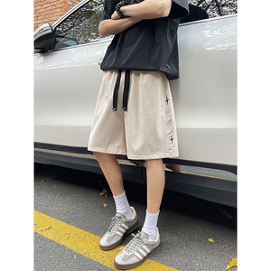 现货 ZK7988-特批25 控48 复古休闲五分裤短裤男2025新款大码裤衩图片