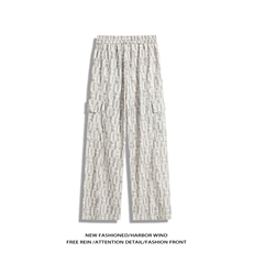 抖音品质新款扎染格子口袋设计宽松休闲裤B315-K25321-特p35控68，男装休闲裤，电商B315