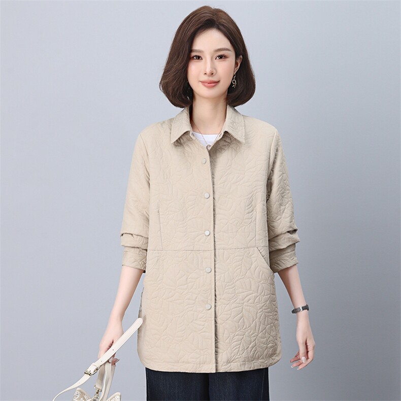 2024年秋冬新款女宽松休闲纯色棉衣,女装棉衣/棉服,悦见她