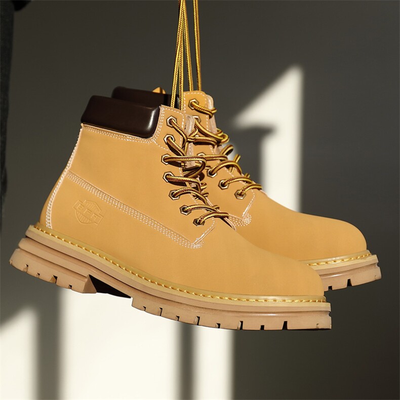 美式复古马丁靴男大黄靴马丁靴B360-5180-P120，男鞋马丁靴，星座917（原B382）