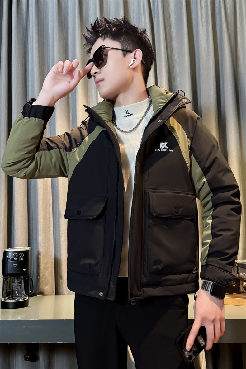 秋冬季新款男装棉衣保暖时尚连帽棉袄社会小伙袄子MY8162-P148,男装棉衣,电商D327