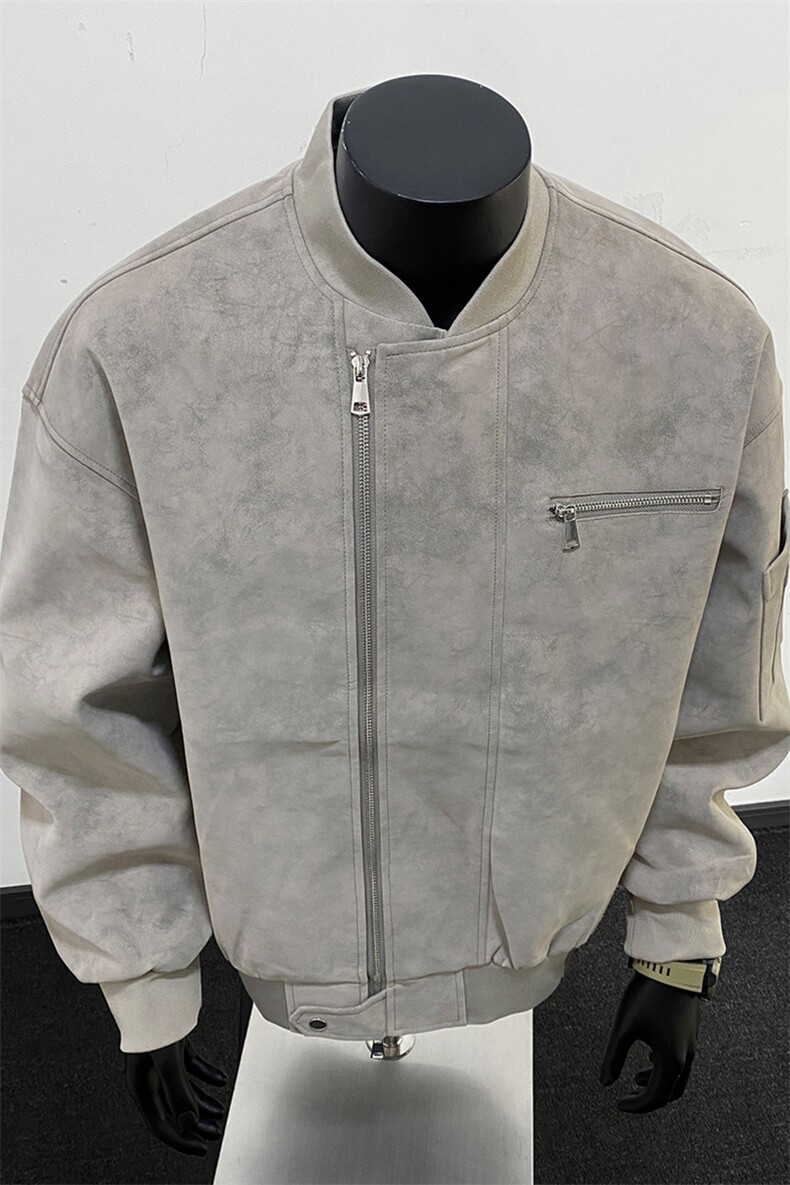 美式高阶秋冬PU棒球服夹克痞帅百搭情侣外套J562505TP75,男装夹克,电商A247
