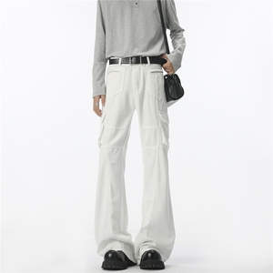 迷彩工装裤炸街修身微喇大码S-5XL拖地牛仔裤现货78011特P45控78,男装牛仔裤,星座227-7