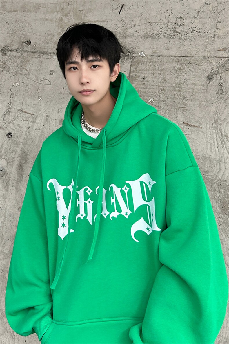 抖音供货、加绒360克现货字母印花连帽卫衣宽松D223A-WY2249-P50,男装卫衣,电商019-1