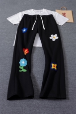 【杭州货档口现货】秋冬花卉男女卫裤休闲裤XZ610A-特P48-控79，男装休闲裤，星座610A