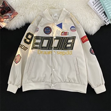 复古特制棒球服美式复古赛车服外套男女设计QJ40P65，男装夹克，星座1116-2