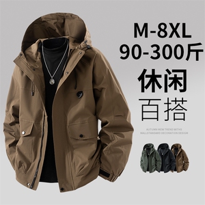 8503-P75大码控138秋季大码连帽夹克外套图片