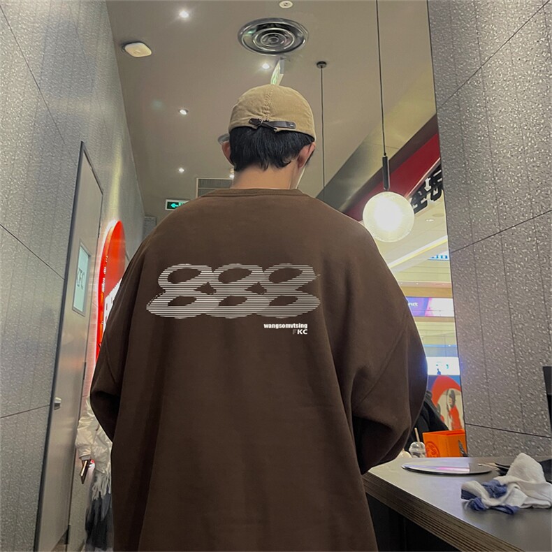 特P25控48秋冬新款男士圆领卫衣宽松休闲日常百搭上衣WQ2423,男装卫衣,电商B370