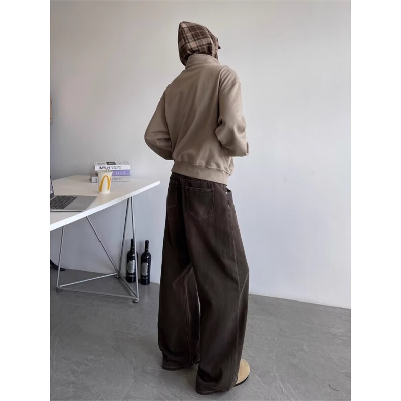 NZ305-美拉德街色系街头牛仔直筒宽松欧美高街牛仔裤-网络图,男装牛仔裤,星座1002-2