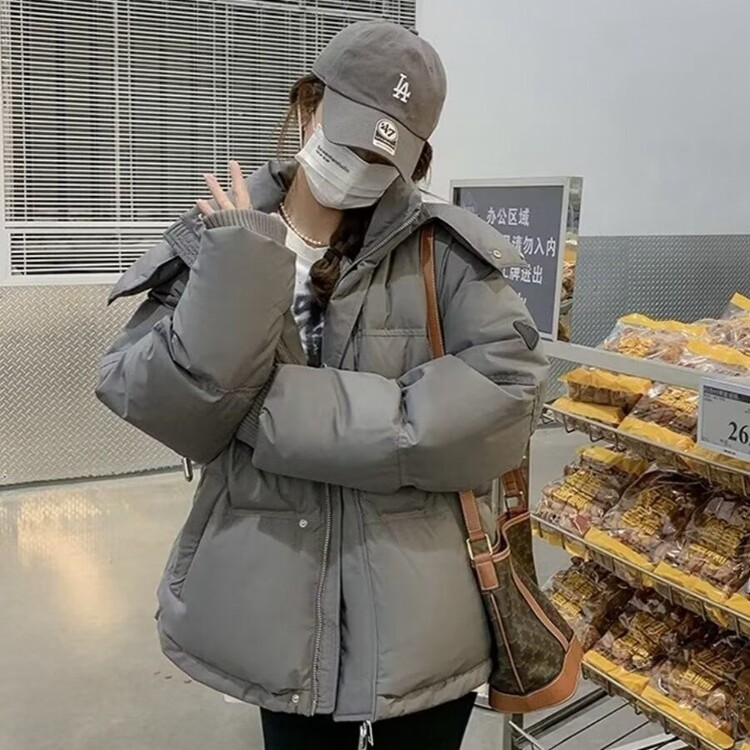 2025羽绒棉服冬季森系新款宽松潮外套棉衣女韩版面包服棋盘格，男装棉衣，星座218-8