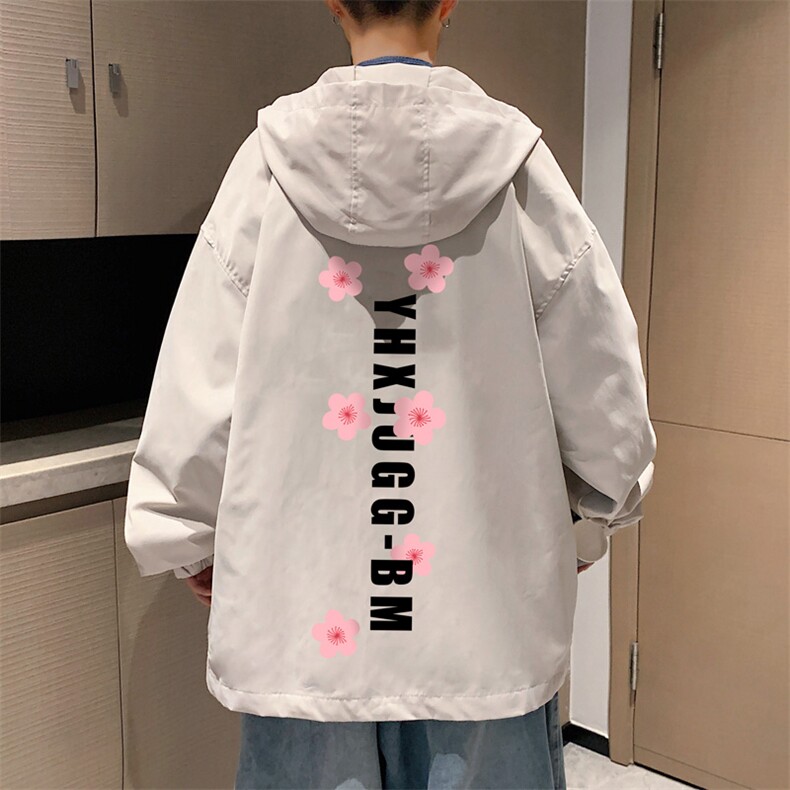 ！港风风衣男短款长袖夹克男休闲外套男上衣男DJK292-P45图片