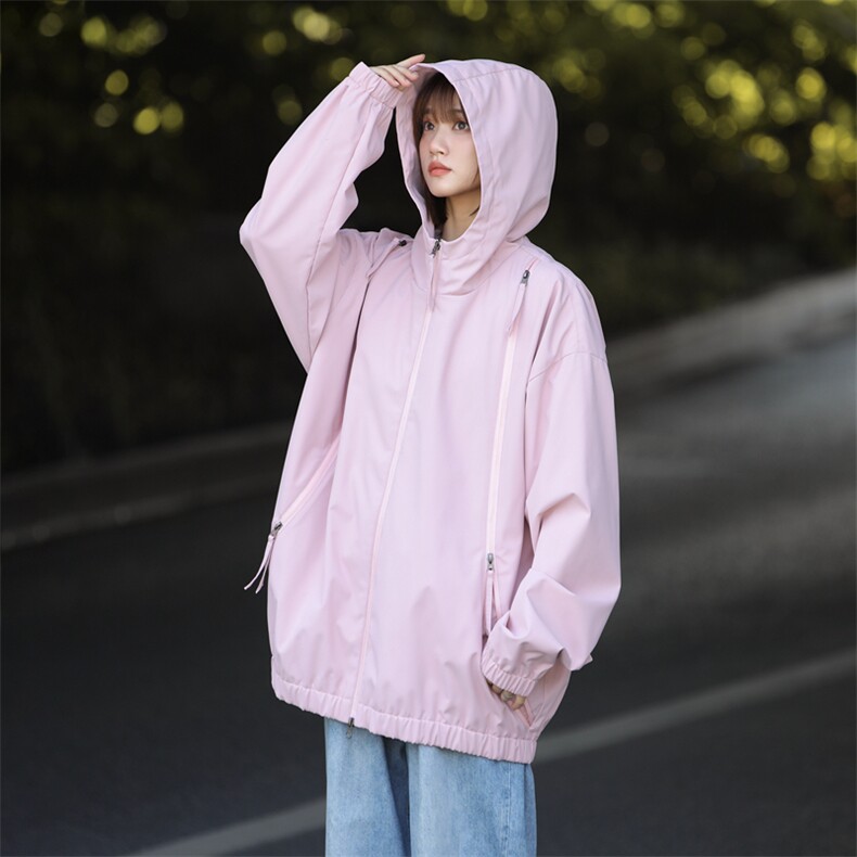 中性风防水连帽多色冲锋衣户外品质外套光版二开 JK1208 特P71图片