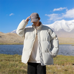 立领棉服男士外套秋冬季加厚保暖时尚户外棉衣男装图片