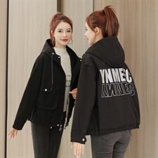 冬季棉衣棉服女中长款棉袄2024年新款潮韩版宽松加绒加厚外套，女装短外套，梦懿尔