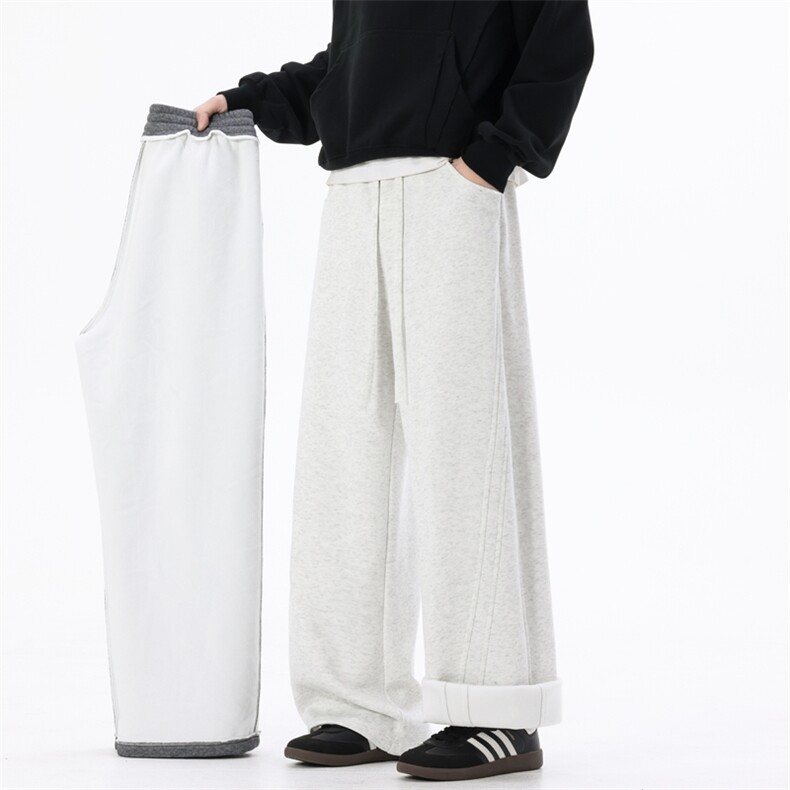 秋冬加绒休闲裤男宽松直筒裤弯刀裤K277-P45加绒P55控78加绒控88，男装卫衣，星座209-2