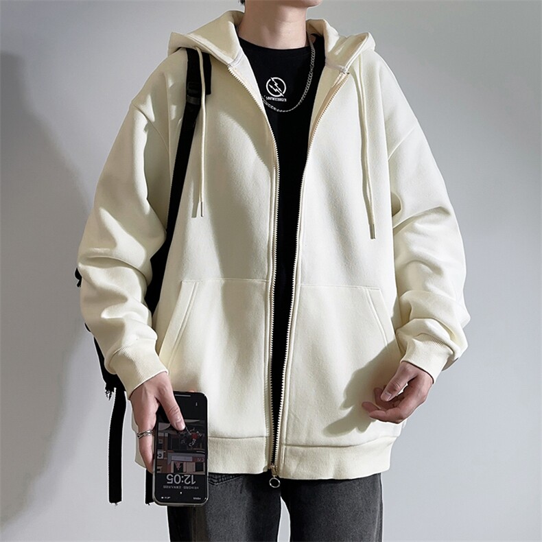 新款男百搭设计感连帽港风白墙针织外套WT3413-P50控88,男装夹克,星座717