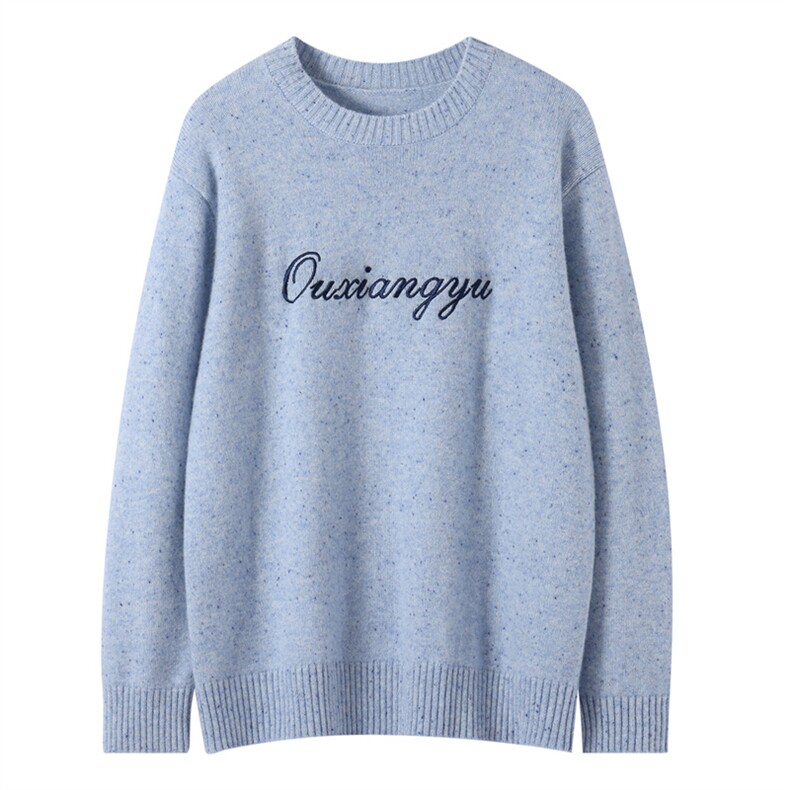 2025年秋季宽松型常规单件长袖套头时尚百搭通勤，女装针织衫/毛衣，美够羊绒
