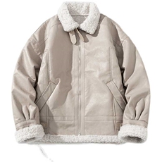 厚夹克皮棉衣毛绒上衣地平线机车皮毛一体棉服313B-P18-P125，男装夹克，星座313B