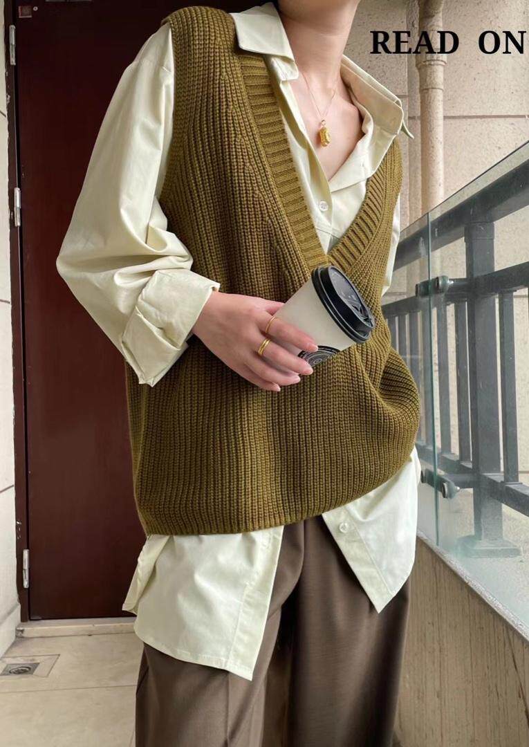 深V设计羊绒马甲，女装马夹，阅上