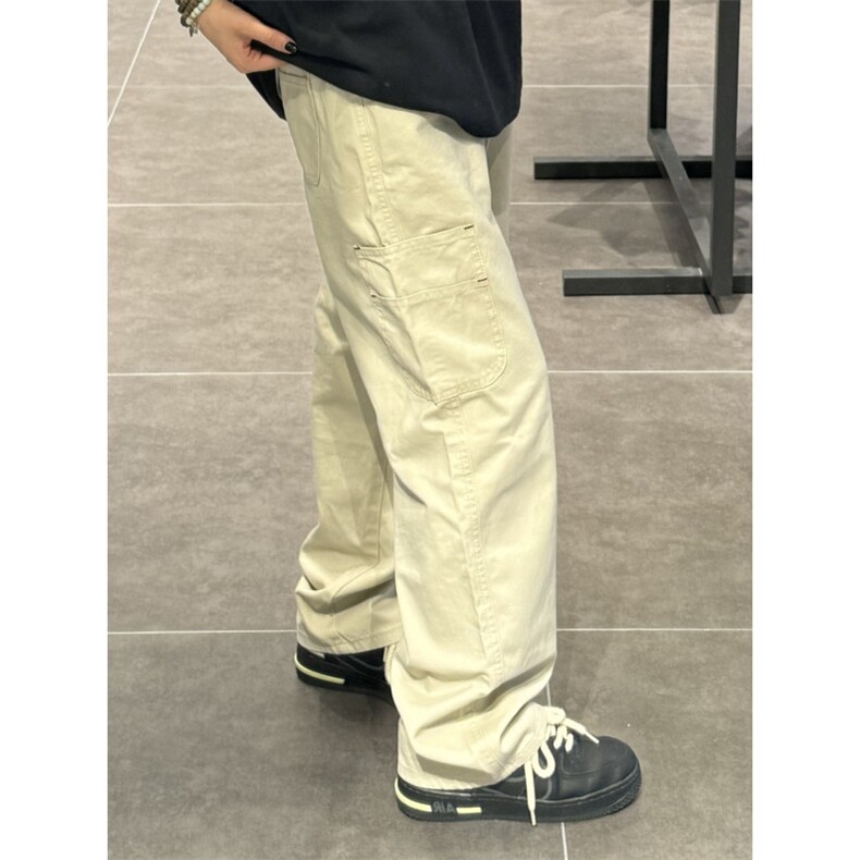 【有货】卡其色工装裤男美式vintage裤子宽松直筒KZD43LL-P45,男装工装外套,星座1007（原301D）