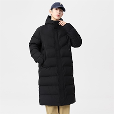 新款长棉服冬季拼色长款加厚连帽情侣装加长宽松棉袄MY8854-P130，男装棉衣，电商A128