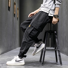 灰墙大码宽松休闲裤长裤多口袋工装裤A014-K01-P50特价，男装工装外套，电商A014