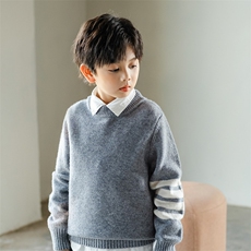 时尚儿童羊毛衫秋冬新款保暖舒适简约百搭高品质毛衣，童装儿童羊毛衫，暖钟情羊绒