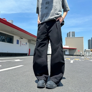 牛仔裤美式复古宽松bf慵懒风阔腿拖地裤子N01162-P50图片